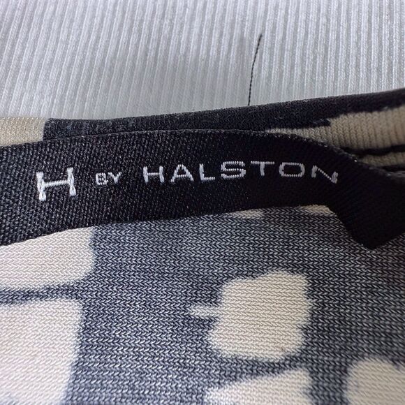 H by Halston Black/white Sz S Petite Jet Set Jersey Crop Wide-Leg Jumpsuit - Picture 4 of 11